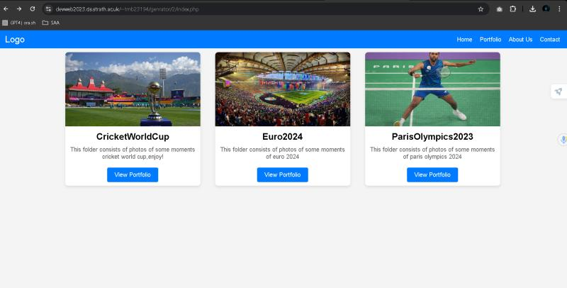 Website Generator screenshot